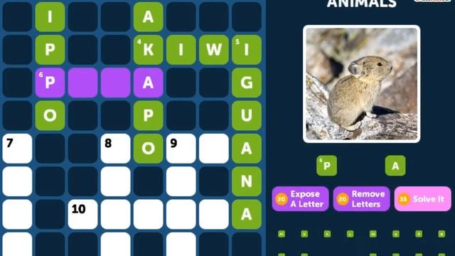 Crossword Quiz ANIMALS Level 7 - Walkthrough смотреть онлайн