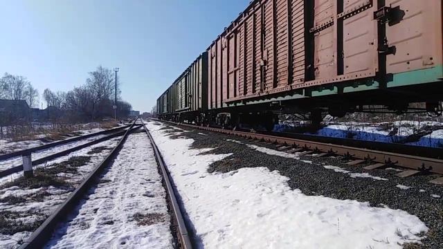 Тепловоз ЧМЭ3-2769 С 6-Ю Крытыми Вагонами Перегон Металлист-Ворсма смотреть онлайн
