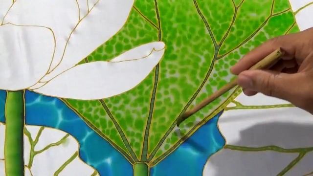 BATIK SILK PAINTING WITH JEAN-BAPTISTE - FINE ART - LOTUS FLOWER смотреть онлайн