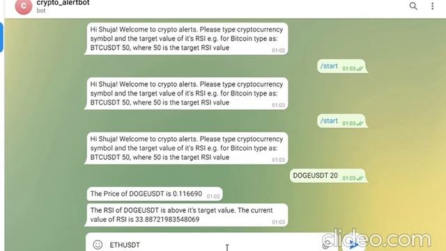 Crypto Alert Bot on Telegram #bot #crypto #python #heroku #RSI смотреть онлайн