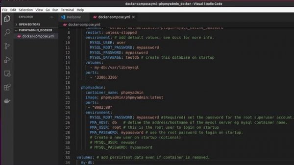 Setup phpMyAdmin and MySQL with Docker Compose (Docker)