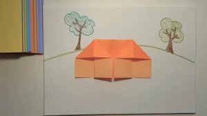 ОРИГАМИ из бумаги  ↘ Домик ↙ Оригами для детей // Origami // House // 종이접기 ▶집◀