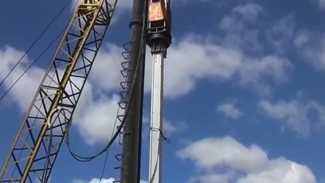 Подводка и начало погружения сваи смотреть онлайн