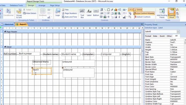 How to design a marksheet using report wizard in ms access in hindi and english смотреть онлайн