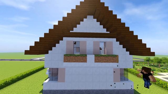 Современный двухэтажный дом в Майнкрафт - Как построить? Скачать карту Minecraft смотреть онлайн