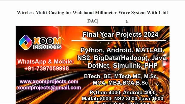 Wireless Multi Casting for Wideband Millimeter Wave System With 1 bit DAC смотреть онлайн