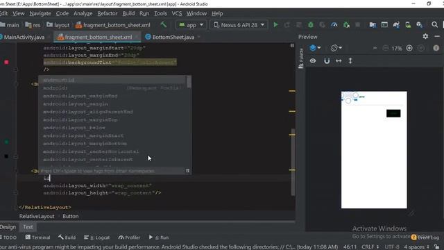 How to implement Bottom Sheet Dialog Box in app - Android Studio | Android App Development смотреть онлайн