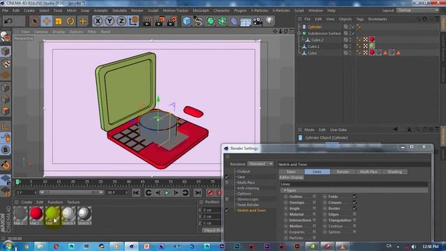 Cinema 4D R18 Sketch and Toon Tutorial | Render Setting Sketch and Toon in C4D R16 смотреть онлайн
