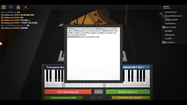 Fur Elise Roblox Piano / Virtual Piano [NOTES IN DESC] смотреть онлайн