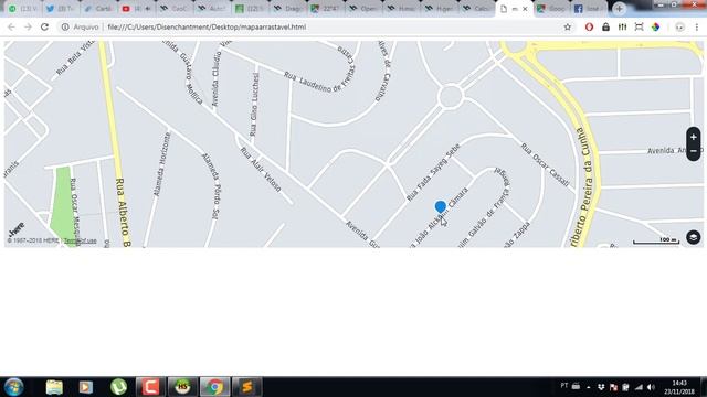 Map with marker draggable (get lat and lng) - HERE смотреть онлайн