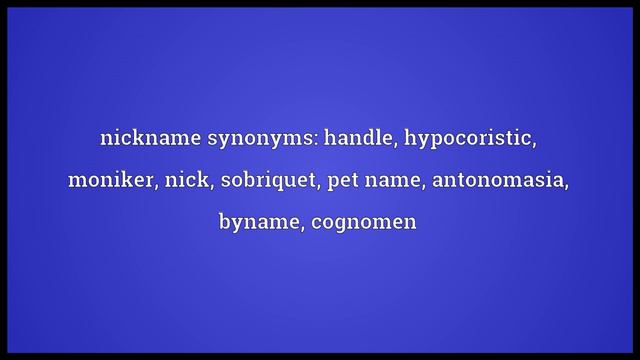 Nickname Meaning смотреть онлайн
