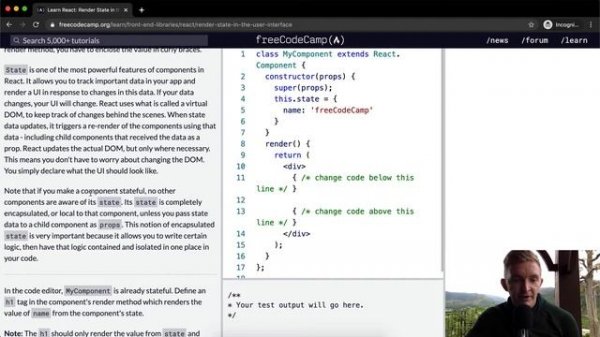 Render State in the User Interface - React - Free Code Camp