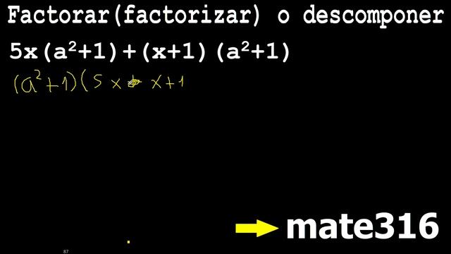 5x(a2+1)+(x+1)(a2+1) factorar , factorizar , descomponer en factores смотреть онлайн