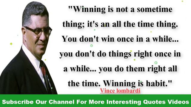 Best Quotes From Vince Lombardi to Create a new turning point | Saying about life| Quotes смотреть онлайн