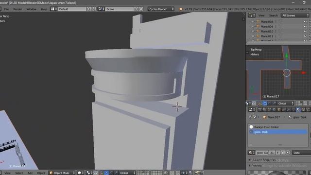 speed modelling Bunkyo Civic Center building - Blender смотреть онлайн