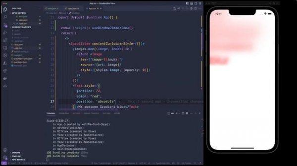 ? VariableBlurView for React Native - Gradient Blur (iOS only)