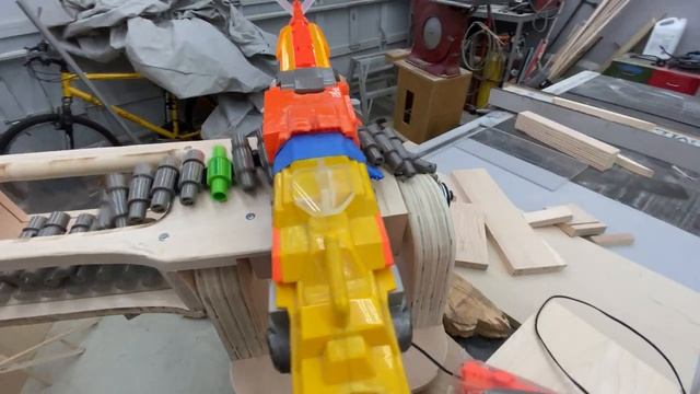 Nerf machine gun turret - belt feed test смотреть онлайн