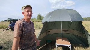 Блог - Обзор: "Мой усовершенствованный рыболовный зонт с тентом".