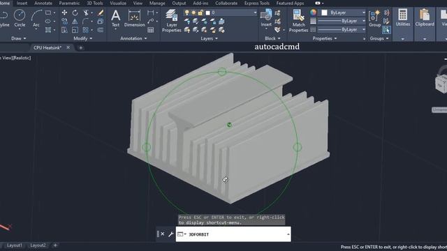 How to make computer CPU Heatsink in AutoCAD 3d (ⓐⓤⓣⓞⓒⓐⓓⓒⓜⓓ) ✅ смотреть онлайн