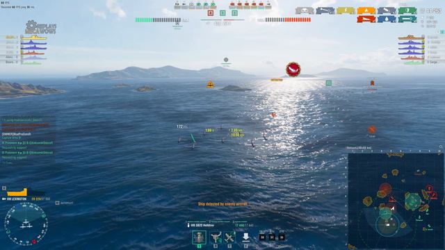 Lexington 5 Kills & 124k Damage | World of Warships Gameplay смотреть онлайн