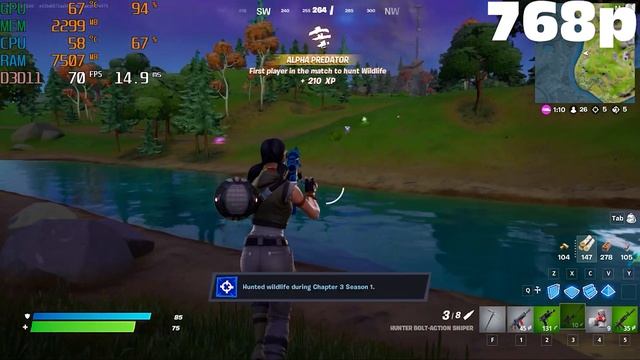 Fortnite - GTX 1050 Ti + i5 7400 Benchmark | 8 GB Ram | 768p смотреть онлайн