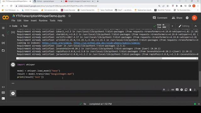Transcribe Youtube Video to text with OpenAI Whisper 3 lines of code in Python #nlp смотреть онлайн