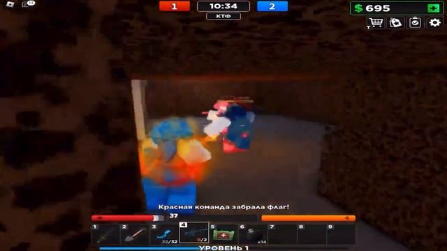 Синие против красных в роблокс «Flag wars» смотреть онлайн