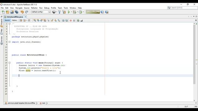Estrutura If..else Java смотреть онлайн