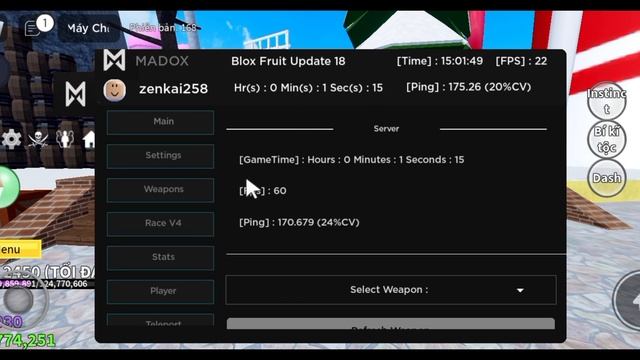 Cách Hack Blox Fruits 18 Trên Điện Thoại | MENU CỰC VIP, AUTO RACE V4, AUTO FARM CHEST, BOUNTY... смотреть онлайн