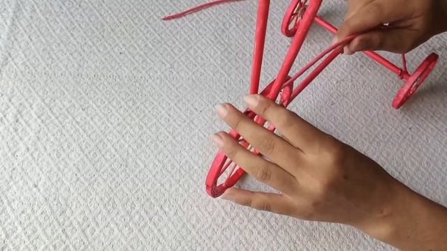 Paper Cycle Making Out Of Waste Paper With Flower Basket||DIY Cycle Making @Tayyebastories