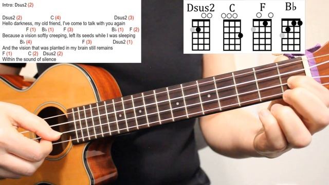 The Most Beautiful & EASY Way To Fingerpick The Sound Of Silence On Ukulele (Simon & Garfunkel) смотреть онлайн