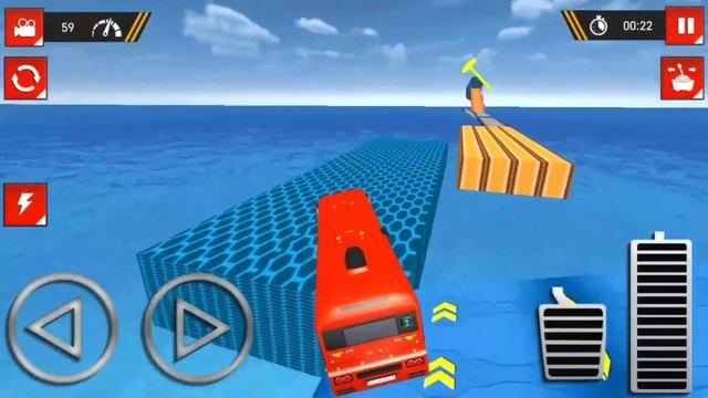 IMPOSSIBLE BUS STUNT DRIVING,GAME OFFLINE ANDROID-Level 1-4 Gameplay! смотреть онлайн