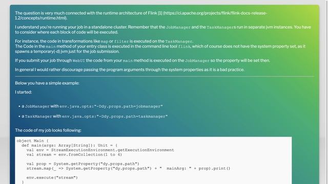 Apache Flink - custom java options are not recognized inside job смотреть онлайн