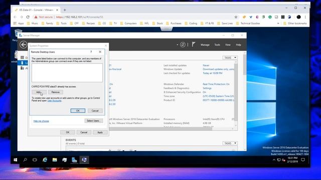 Enable Remote Desktop for Windows 2016 Server running as a Virtual Machine смотреть онлайн