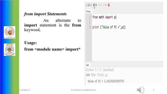 VTU ADP (18CS55) ADP IMPORTING MODULES AND ENDING A PROGRAM WITH SYS.EXIT() [FLOW CONTROL] (M1 L6) смотреть онлайн