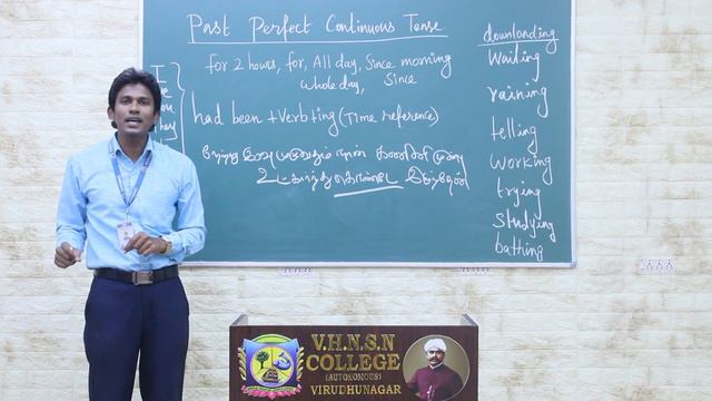 Past Perfect Continuous Tense | Tenses | Structures of English | V.H.N.S.N.College (Autonomous) смотреть онлайн