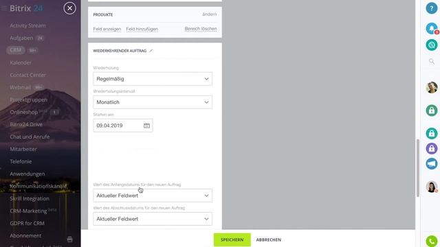 Wiederkehrende Aufträge in Bitrix24 | Kontaktverwaltung - Bitrix24 CRM смотреть онлайн