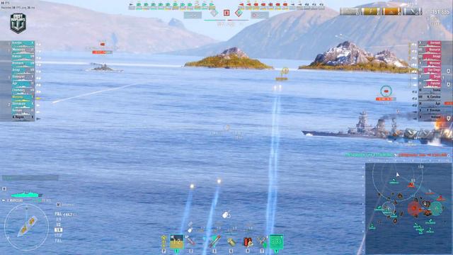 Destroyer Marceau: Fearless on map Warrior's Path - World of Warships смотреть онлайн