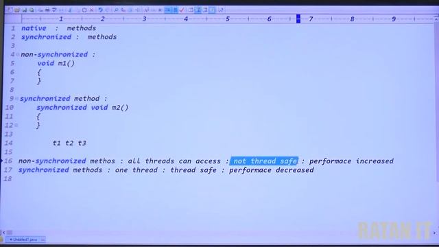 Core Java Tutorial || Modifiers in java || Synchronized Modifier || By Ratan sir смотреть онлайн
