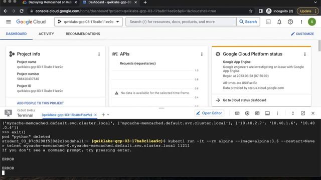 Deploying Memcached on Kubernetes Engine GSP116 смотреть онлайн