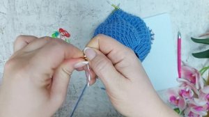 Детская шапочка - чепчик спицами для новорожденного. Очень подробный мастер-класс.