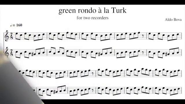 A Bova, Green rondo à la turk for 2 recorders смотреть онлайн