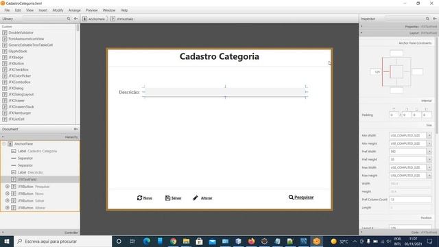 Metodo Cadastrar Categoria JAVA FX смотреть онлайн