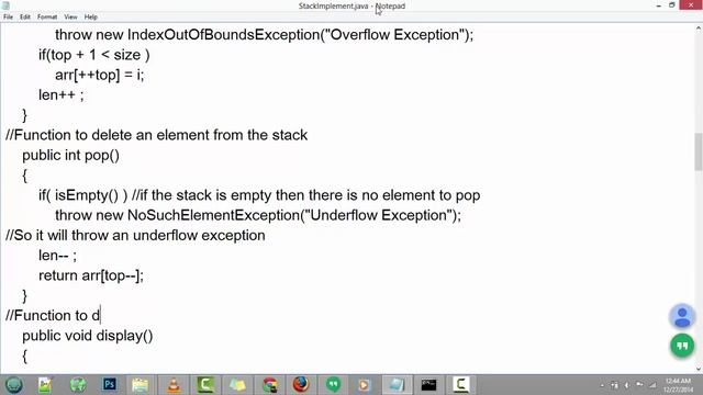 Stack Implementation in Java смотреть онлайн