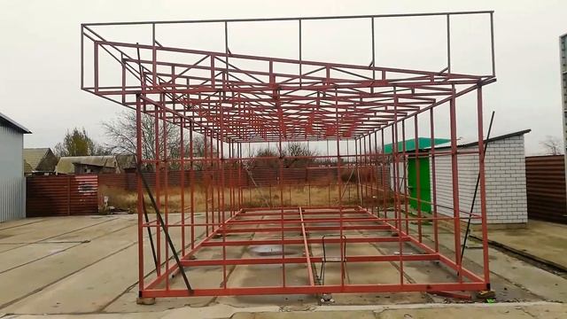 Каркас павильона магазина 12м×5м смотреть онлайн