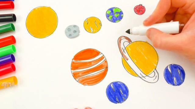 DIY How to draw and coloring Emoji Solar System Planets | Малюємо Сонячну Систему :) смотреть онлайн