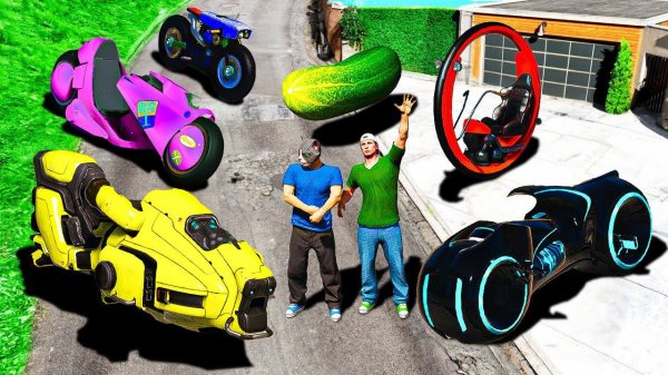 УГНАЛ ВСЕ СЕКРЕТНЫЕ МОТОЦИКЛЫ ДЛЯ МУРКИ! ТРОН, МОНОБАЙК, ОГУРЕЦ, SCI-FI БАЙК ГТА 5 МОДЫ РАЙЛЮХА