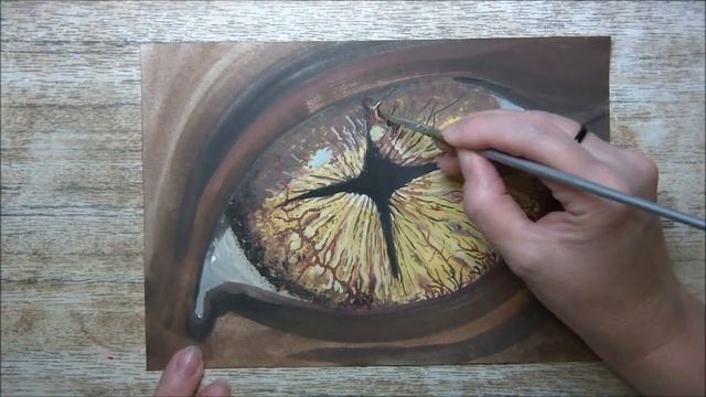 Realistic drawing of dragon eyes (watercolor)Как нарисовать глаз дракона(2019) смотреть онлайн