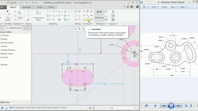Creo Tutorial 5: Draw Complex 2D Sketch 2 using Creo 4.0 By Virendra Rajput смотреть онлайн