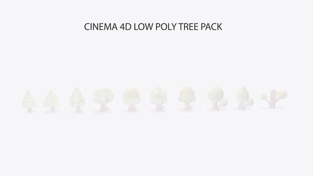 3D Low Poly Tree Models Pack | Cinema 4D Templates - Videohive смотреть онлайн